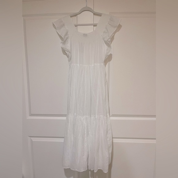 J.Crew NWT flutter sleeve, sheer cotton, midi dress cover-up - Picture 2 of 5